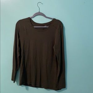 Olive Green Long Sleeved Top